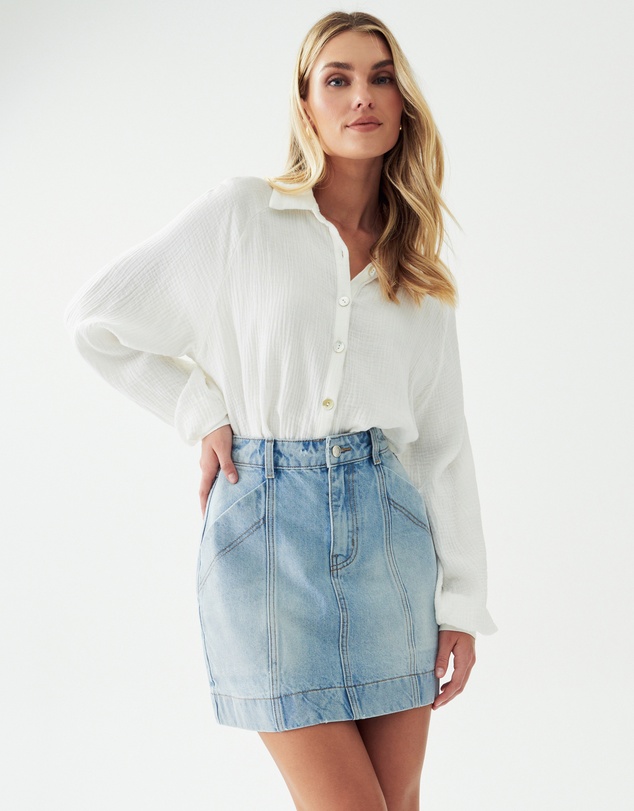 The Fated - Asha Denim Mini Skirt