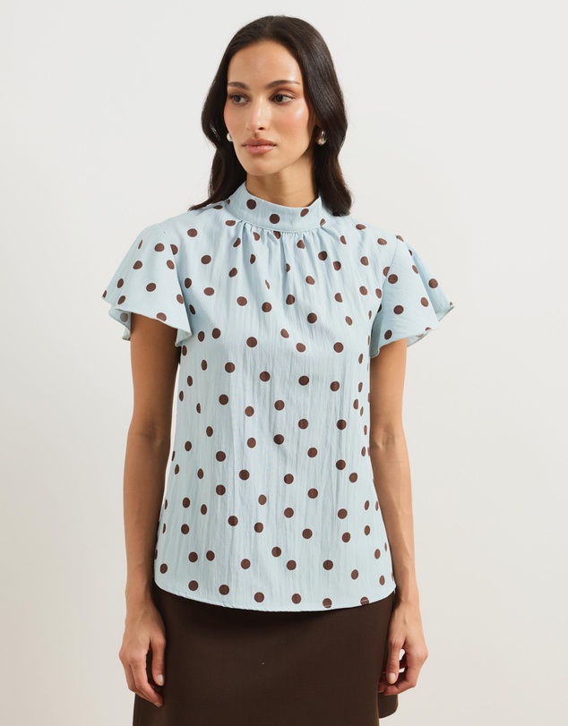 Atmos&Here - Fia Flutter Sleeve Blouse
