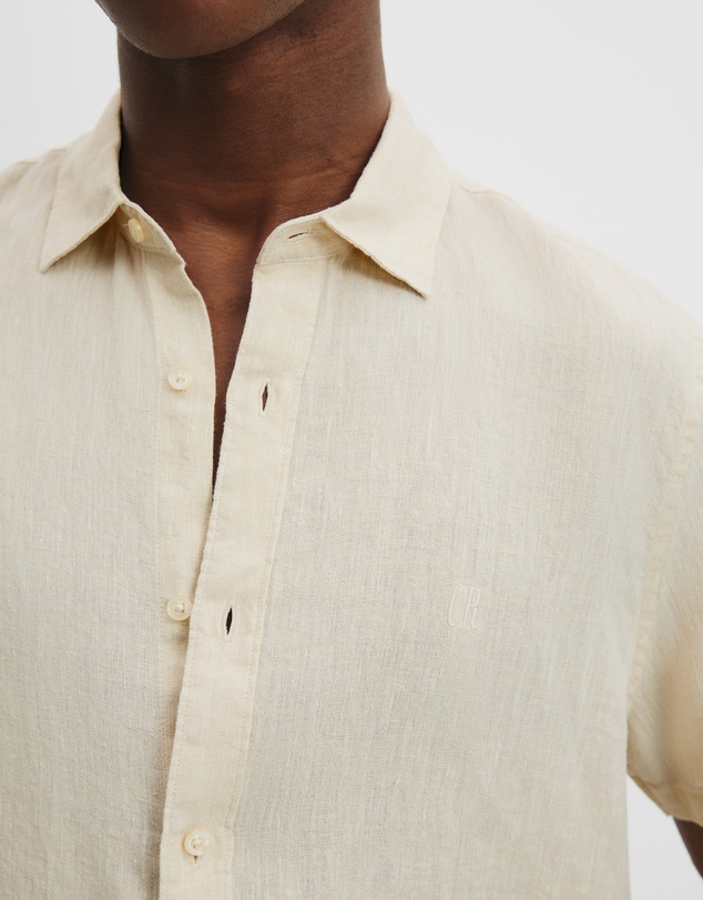 Country Road - Organically Grown Linen Regular Fit Short Sleeve Shirt