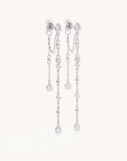 By Charlotte - Cosmic Whisper Chain Earrings