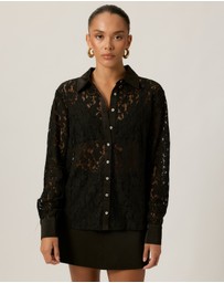 Tussah - Lace Satin Trim Shirt