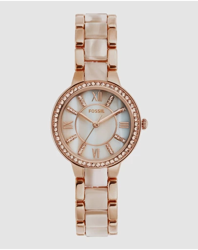 Fossil - Virginia Rose Gold Tone Analogue Watch