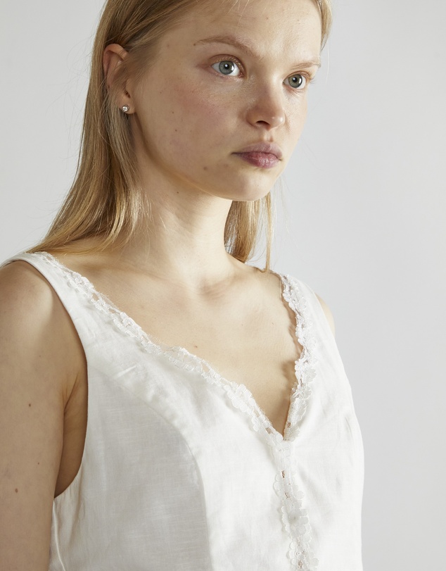 Glamorous - Button through tie back top