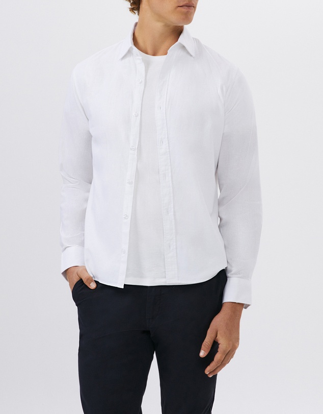 Van Heusen - Linen Cotton Blend Shirt