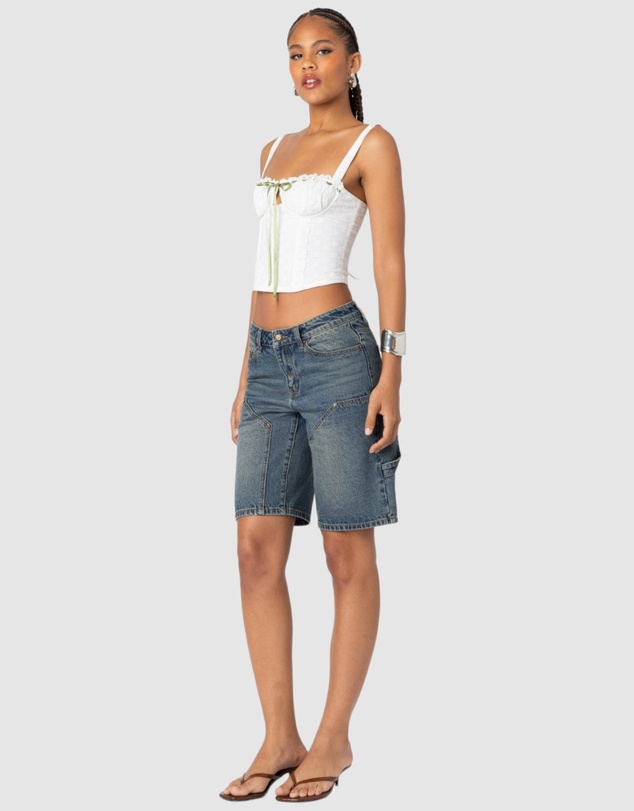 EDIKTED - Carpenter Denim Bermuda Shorts