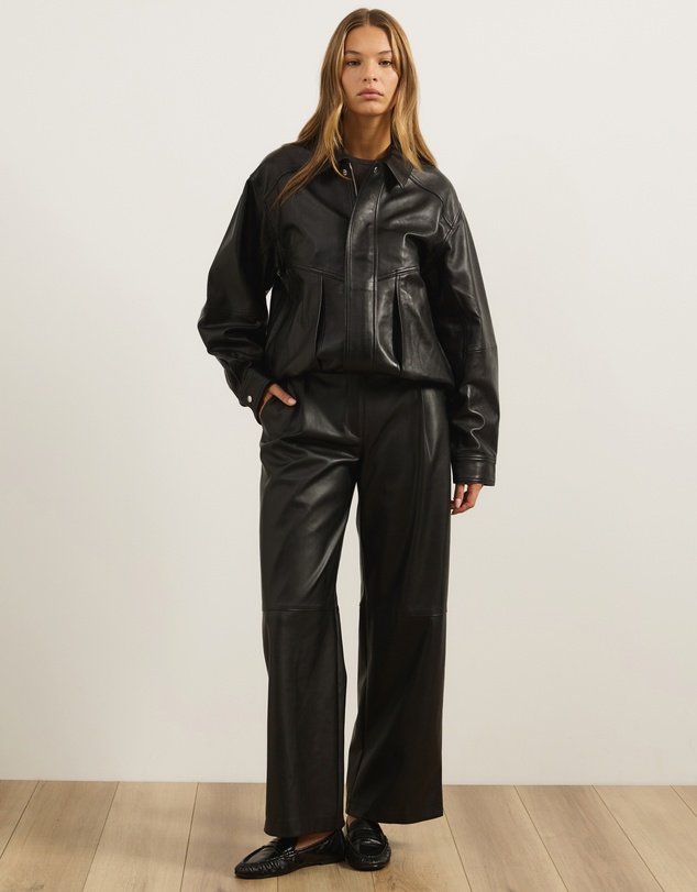 Atmos&Here - Elvi Wide Leg PU Pants
