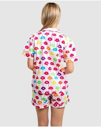 Sant And Abel - Women's Drawbertson Drippy Lips Short PJ Set