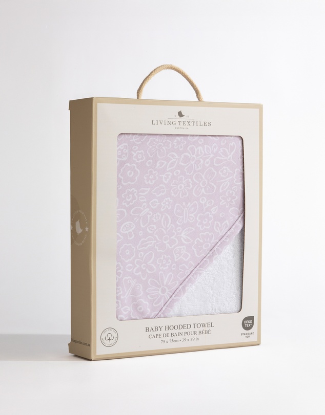 Living Textiles - Organic Hooded Towel - Whimsical Wonderland