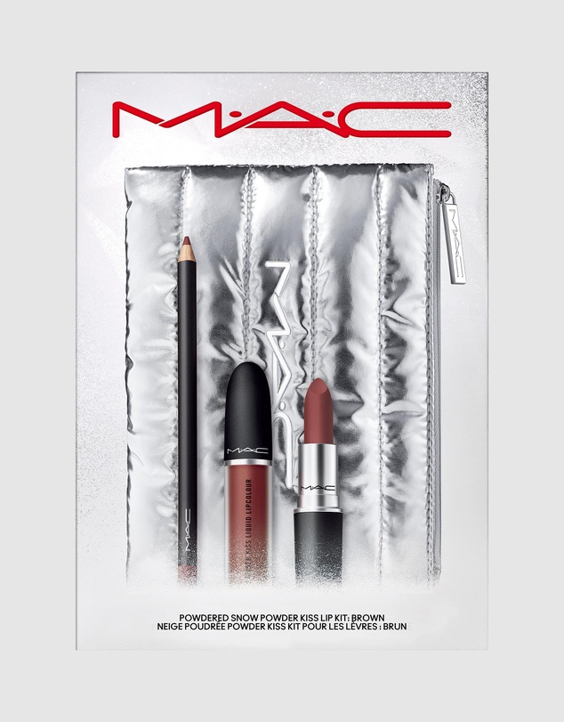 MAC - Powdered Snow Powder Kiss Lip Kit: Brown