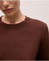 Trenery - Merino Classic Crew in Espresso