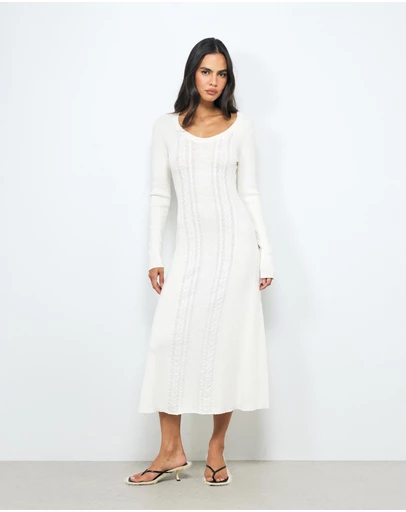 AERE - Ren Cable Knit Maxi Dress