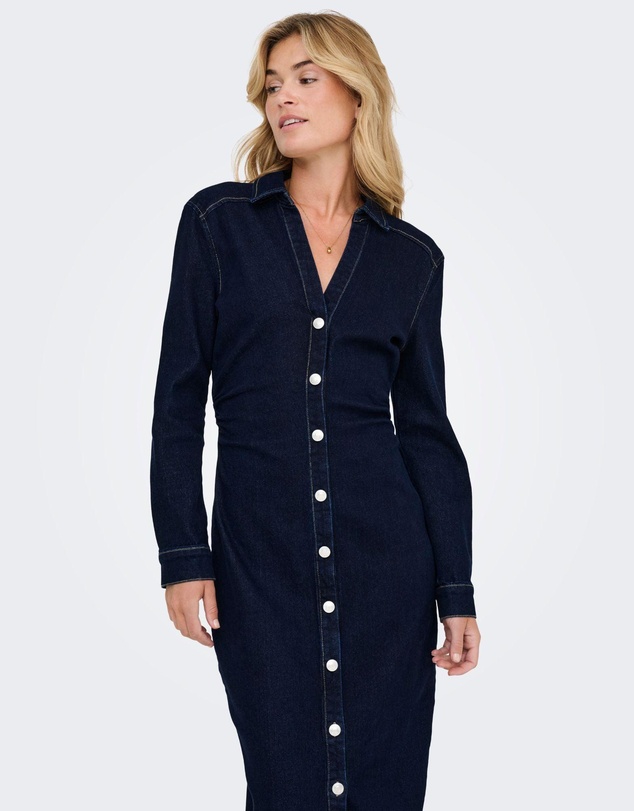 ONLY - Caitlin Denim Buttoned Midi Dress