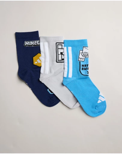 adidas Performance - 3-Pack Adidas x Minecraft Socks - Kids-Teens