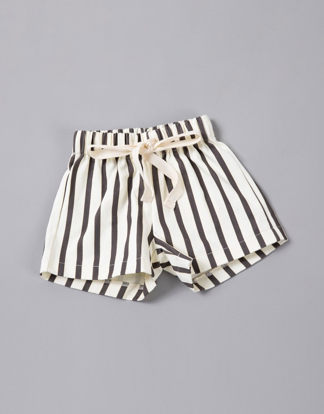 Tiny Trove - Benji Stripe Cotton Shorts - Babies-Kids