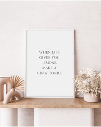 Olive et Oriel - Gin & Tonic Art Print