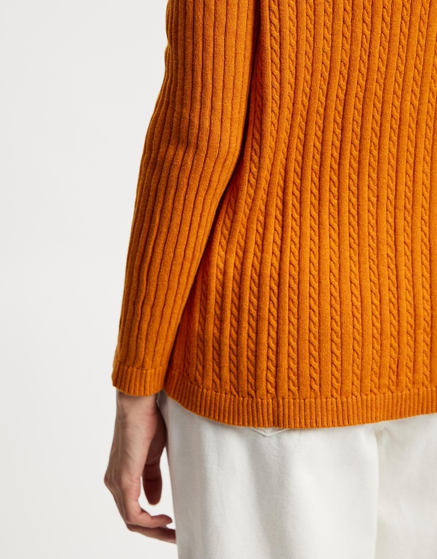 Lindsay Nicholas New York - V-Neck Cable Sweater