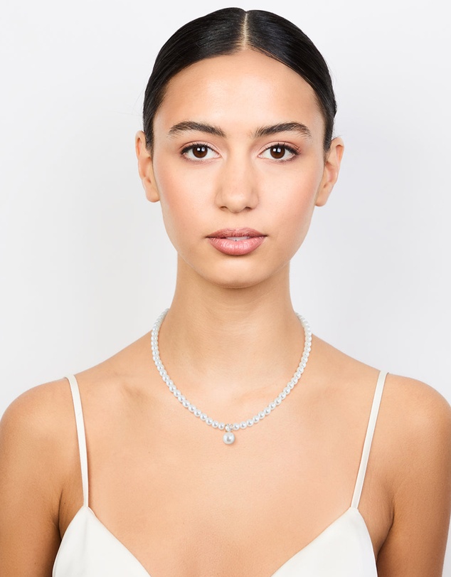 Lovisa - Gold Plated Pearl Cubic Zirconia Necklace