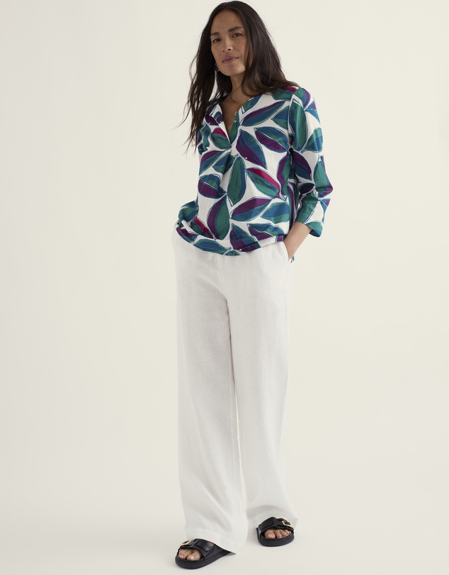 Seasalt - Watercolour Sketch 3/4 Sleeve Top in GOTS-Certified Organic Cotton