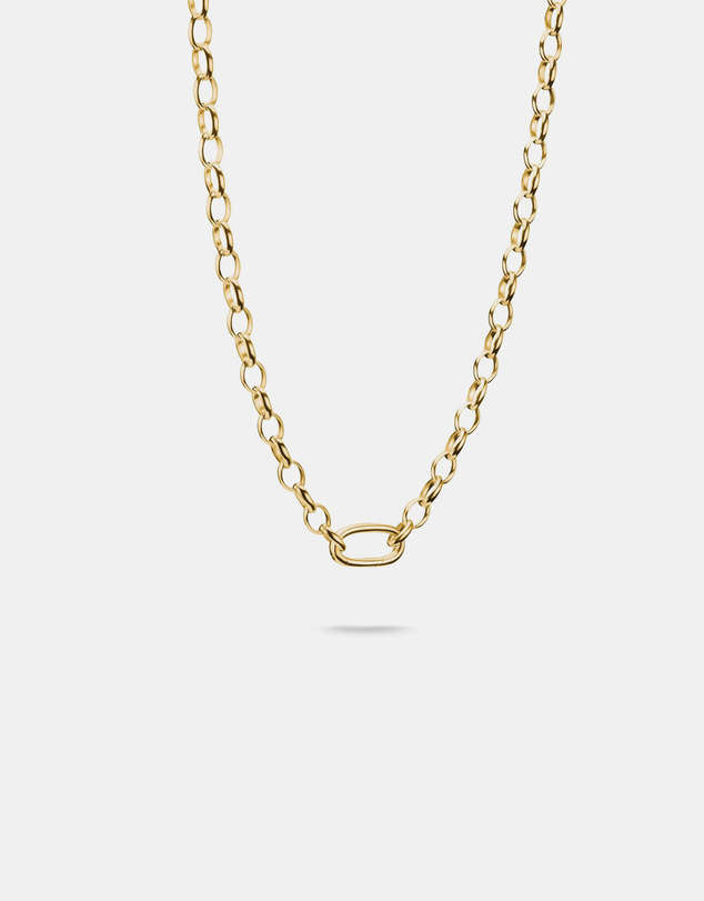 THOMAS SABO - Gold-Tone Stainless Steel Charm Club Necklace with Connect Link