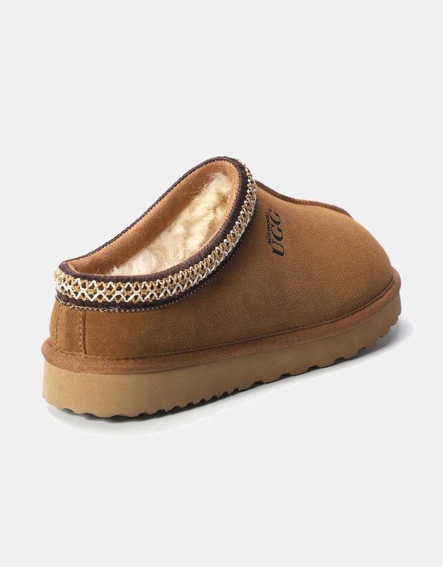 AusWooli Ugg Boots - Croydon Sheepskin Ankle Braid Slippers