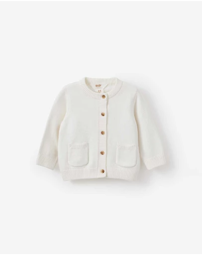 Cotton On Kids - Baby Organic Blend Knit Cardigan