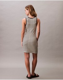 Calvin Klein Jeans - Stripe Cotton Rib Sleeveless Dress