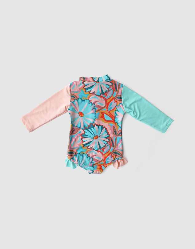 WITH LOVE FOR KIDS - Frills Long Sleeve Swimmers - Babies - Kids