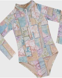 Aqua Blu Kids - Brindle Long Sleeve One Piece - Kids