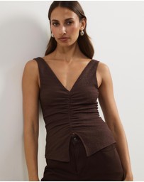 Atmos&Here - Alba Textured Ruched Top