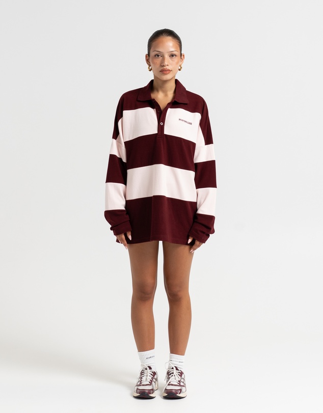 HyperLuxe The Label - Cosy Rugby Polo Shirt
