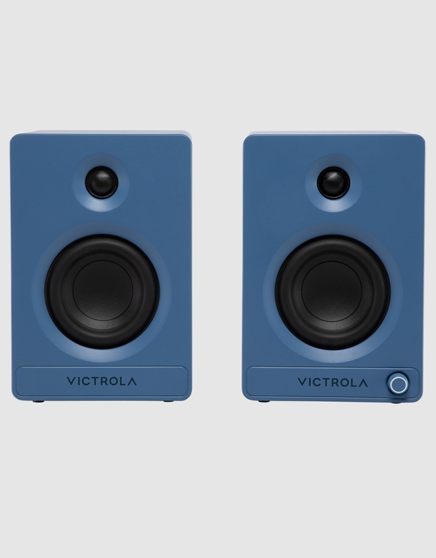 Victrola - Victrola Tempo Bookshelf Speakers - Blue