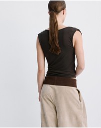 M.N.G - Draped Fitted T-Shirt