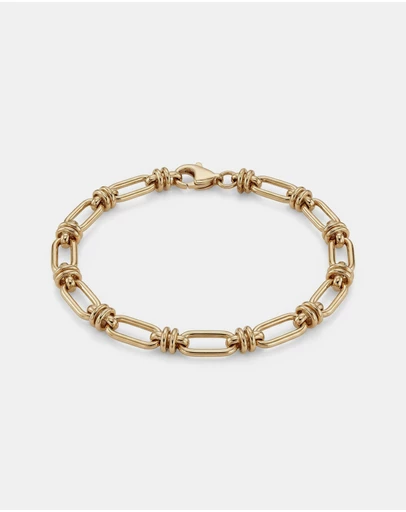 Zoe Olivia - 9K Gold Knotted Link Bracelet