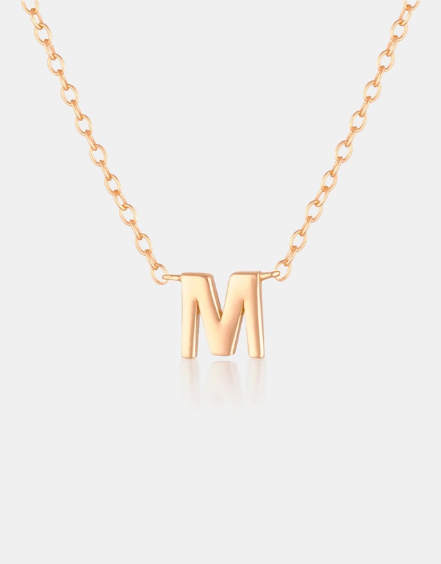 The Silver Collective - Children's A-Z Letter Necklace - M