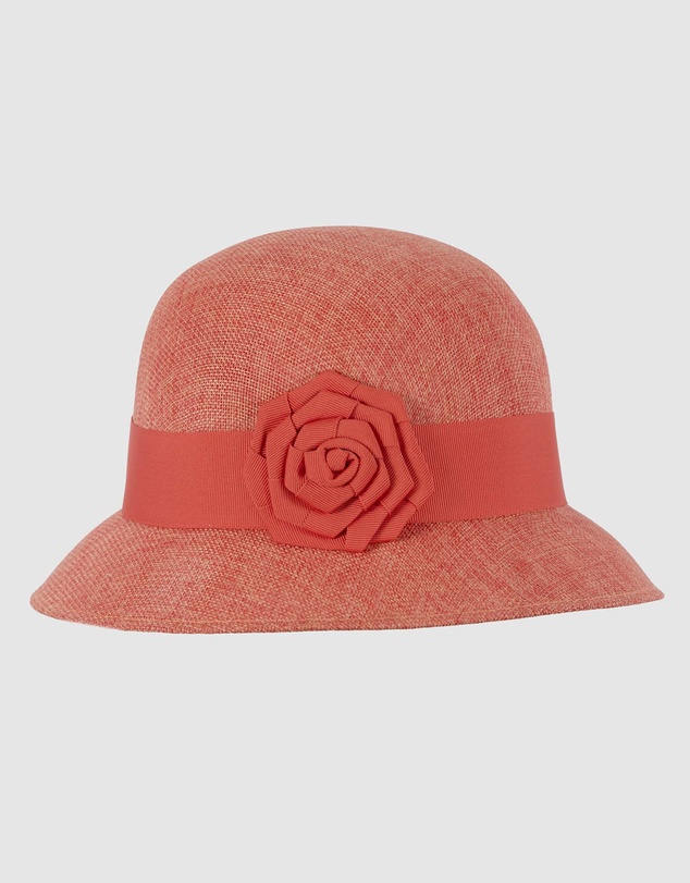 Max Alexander - Cloche Orange Rose Bucket Hat