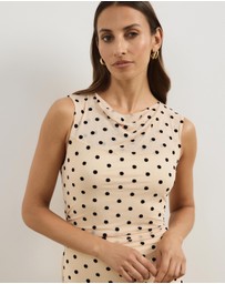 Atmos&Here - Sana Polkadot Mesh Midi Dress