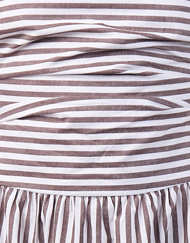 MVN - Stripe Strapless Dress