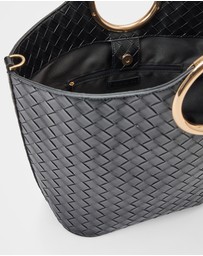 Forever New - Valentina Metal Handle Weave Bag