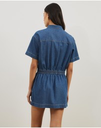 Atmos&Here - Tina Drawstring Denim Mini Dress