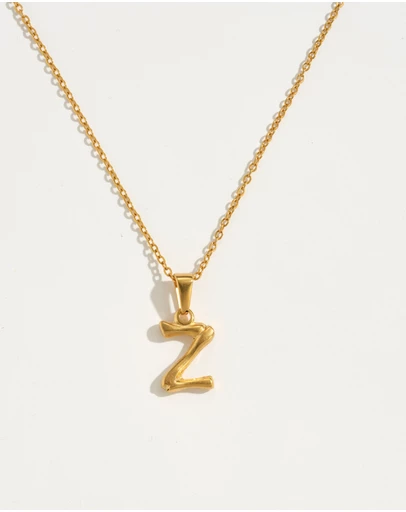 Reliquia - Z Initial Gold Charm Necklace