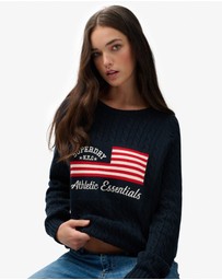 Superdry - Slouchy Cable Flag Knit