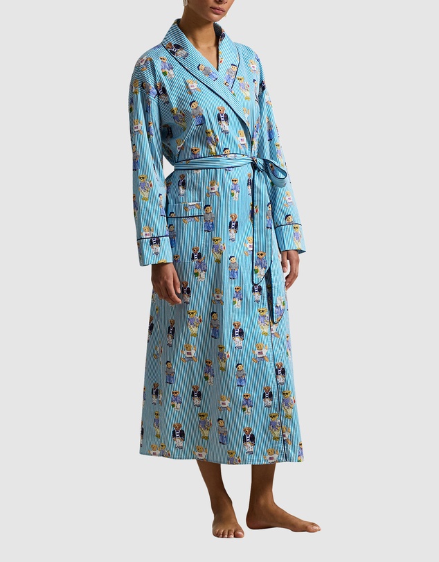 Polo Ralph Lauren - Heritage Polo Bear Shawl Collar Cotton Robe