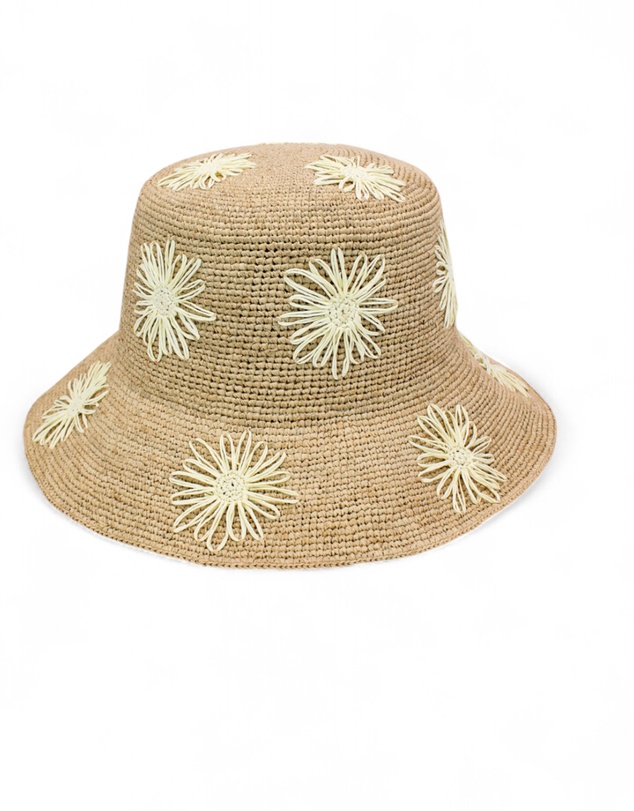 Morgan & Taylor - Sereia Crochet Bucket Hat in Natural