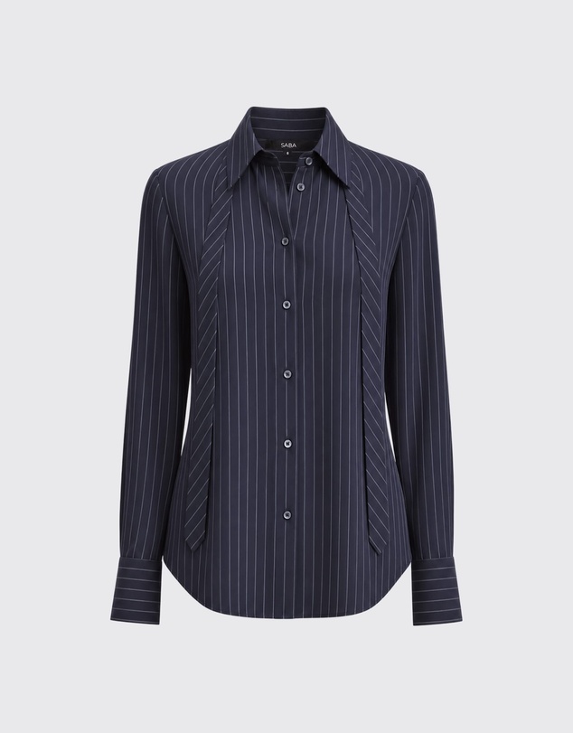 SABA - Polly Pinstripe Silk Shirt