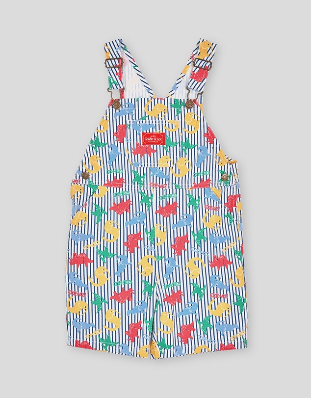 Goldie + Ace - Dino Print Burton Overalls - Babies-Kids
