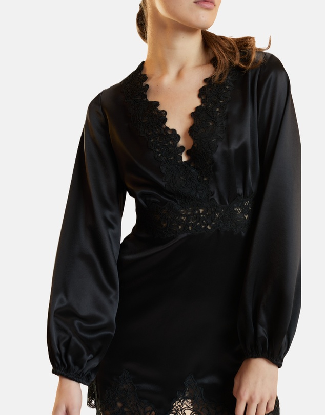 Cynthia Rowley - Satin Lace Mini Dress