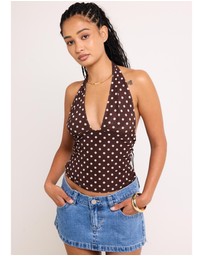 Alice In The Eve - Ava Slinky Plunge Top