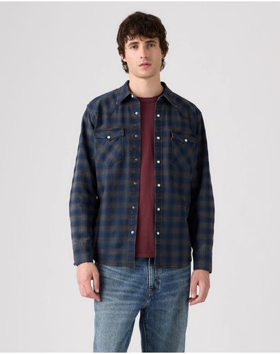 PLAID INDIGO/BLACK
