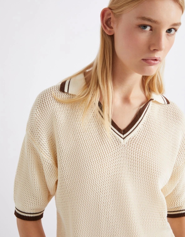 Marella - Noir Textured Polo