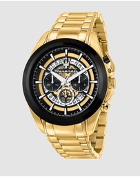 Maserati - Maserati Traguardo 45mm Chronograph Gold Stainless Steel Watch